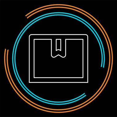 paket kavramı satırı simgesi. Basit öğe örnek. paket kavramı anahat simgesi tasarım teslimatından ayarlayın. İnce çizgi piktogram - anahattı kontur