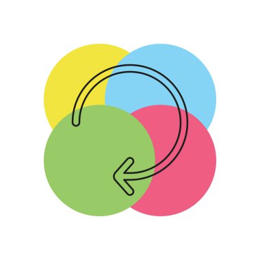 Basit ok yenileme. İnce çizgi piktogram - anahattı kontur