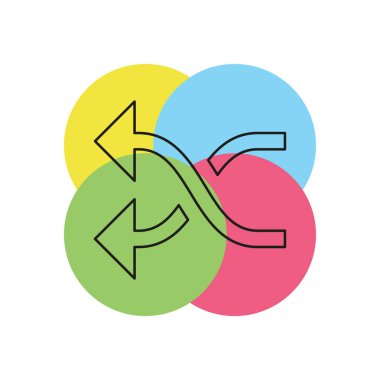 simge, sırasını değiştir, rasgele işareti - vektör müzik sembolü, rasgele Shuffle sembol - albüm çalma listesi karıştırma dijital olarak imzala - simge rastgele. İnce çizgi piktogram - anahattı kontur