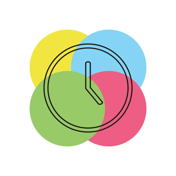 Ρολόι Εικονίδιο Διανυσματικά Εικονογράφηση Ρολόι Χρόνος Σύμβολο Ξυπνητήρι Σημάδι Λεπτή — Διανυσματικό Αρχείο