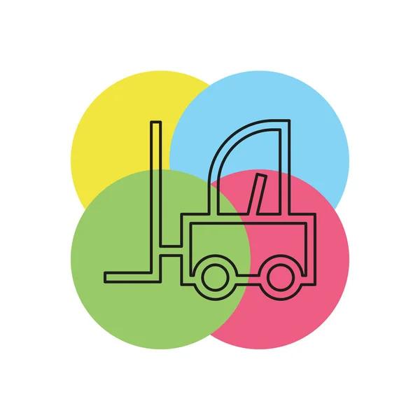 Forklift Icon Warehouse Forklift Power Lifting Symbol Fork Lift Illustration — Stock Vector