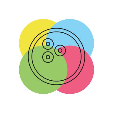 Bowling simgesi. vektör bowling topu - bowling oyunu, spor idolü. İnce çizgi piktogram - anahattı kontur