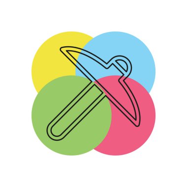 Araç simgesini, çekiç kutsal kişilerin resmi, vektör İnşaat Aracı, onarım donanımları, al. İnce çizgi piktogram - anahattı kontur