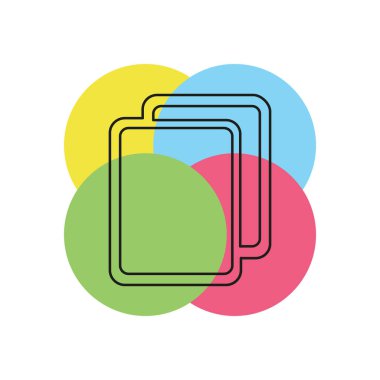 Kopyalamak veya belge simgesi - web sayfa sembol - office dosya biçimini çoğaltabilirsiniz. İnce çizgi piktogram - anahattı kontur