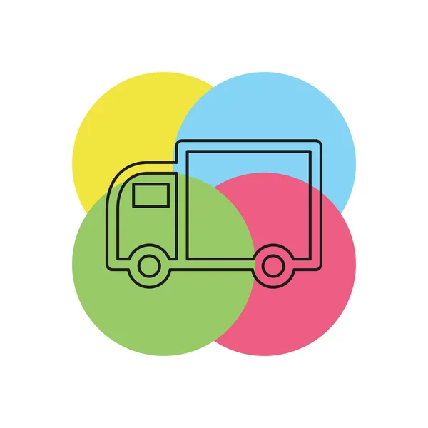 Ícone Transporte Livre Ilustração Caminhão Entrega Isolado Sinal Serviço Entrega —  Vetores de Stock