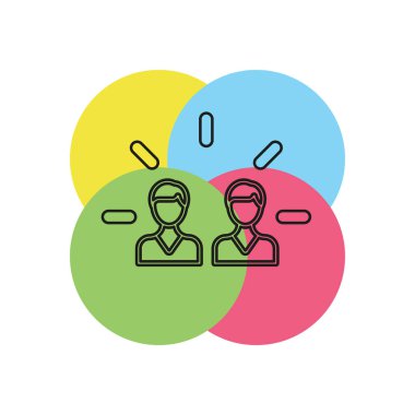 Marka nişan simgesi. Basit öğe örnek. Marka nişan sembol tasarımı sosyal medya pazarlama koleksiyonundan. Web ve mobil kullanılabilir. İnce çizgi piktogram - anahattı kontur