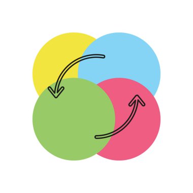 Vektör ok simgesini yeniden yükleyin. Düz ok resimde. İnce çizgi piktogram - anahattı kontur