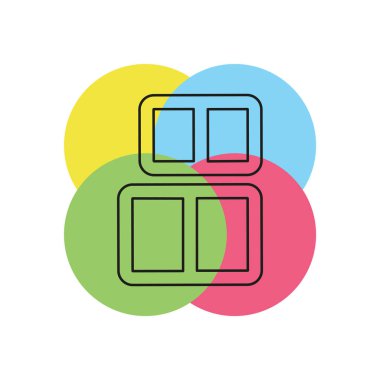 Kutusunda Bagaj, Bagaj konteyner çizgi simgesi, vektör işareti, anahat üzerinde beyaz izole doğrusal stil piktogram. Bagaj Bagaj konteyner simgesi, logo illüstrasyon. İnce çizgi piktogram - anahattı kontur