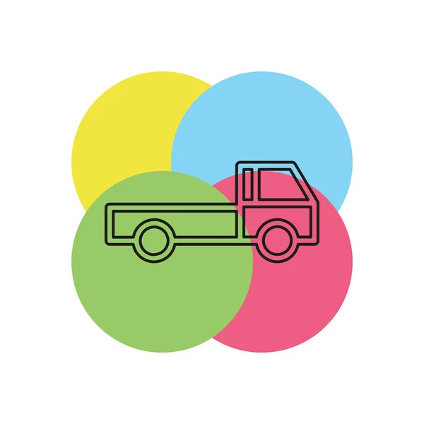 Ícone Transporte Livre Ilustração Caminhão Entrega Isolado Sinal Serviço Entrega —  Vetores de Stock