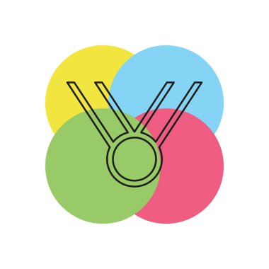 simge - altın madalya kazanan - başarı sembolü - ilk yer ödülü kazanmak. İnce çizgi piktogram - anahattı kontur