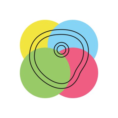 Sahanda yumurta illüstrasyon izole vektör, yemek simgesi Odaya Servis Kahvaltı. İnce çizgi piktogram - anahattı kontur