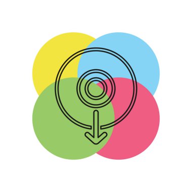 download DVD düğmesini - medya veya müzik çalar - multimedya vektör simge. İnce çizgi piktogram - anahattı kontur