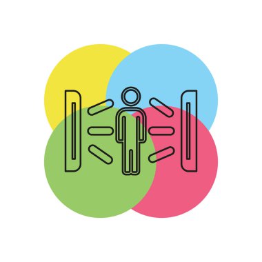 Solaryum yaratıcı simgesi. Basit öğe örnek. Solaryum konsept sembol tasarımı güzellik koleksiyonundan. Web ve mobil UI UX ince çizgi piktogram - anahattı kontur için kullanılabilir