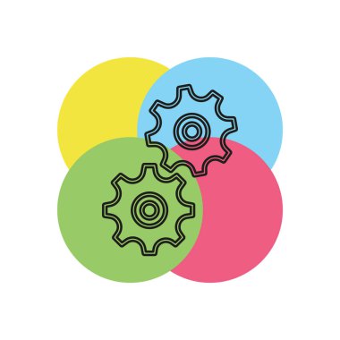 İş akışı simgesi. Basit öğe örnek. İş akışı sembolü tasarım başlangıç koleksiyonundan. Mobil ve web için kullanılabilir. İnce çizgi piktogram - anahattı kontur