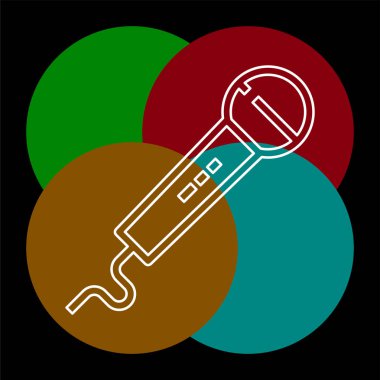 Mikrofon vektör simgesi