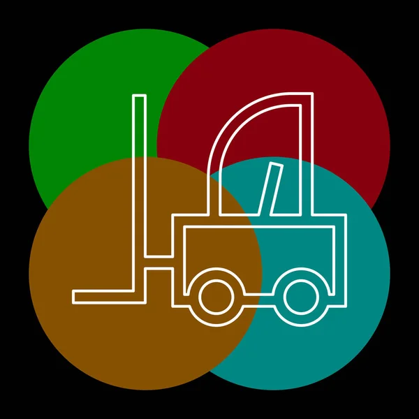Forklift vector icon — Stock Vector