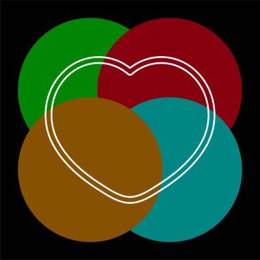 kalp sevgi simgesi - vektör kalp çizim