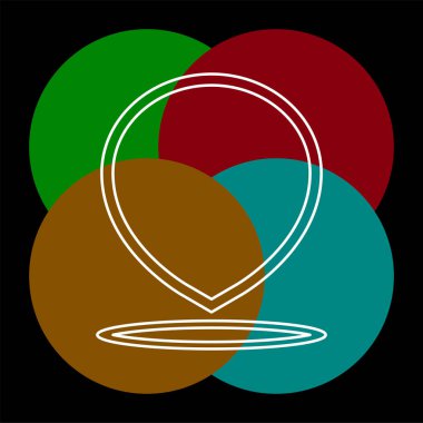 harita işaretçi, harita PIN, harita simgesi - ok