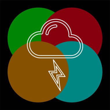 hava fırtına illüstrasyon, güneş yağmur sembolü