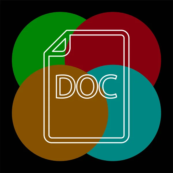 Descargar DOC icono del documento - formato de archivo vectorial — Vector de stock