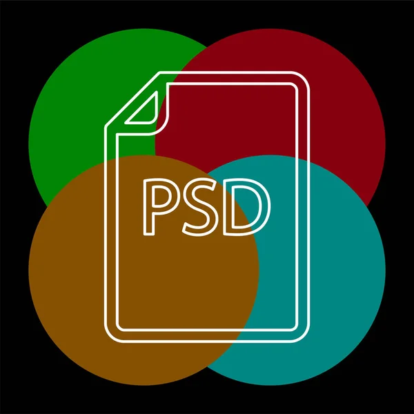 Psd-Dokument-Symbol herunterladen - Vektor-Dateiformat — Stockvektor