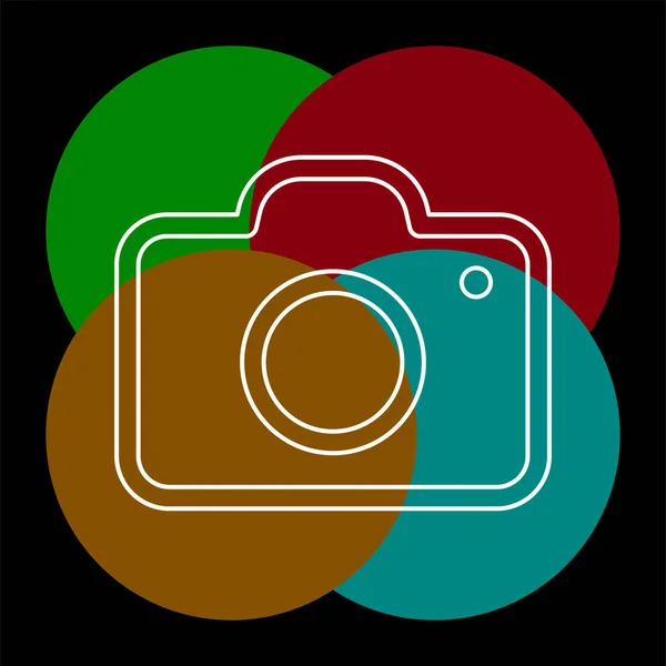 Ícone de câmera vetorial - símbolo de fotografia digital —  Vetores de Stock