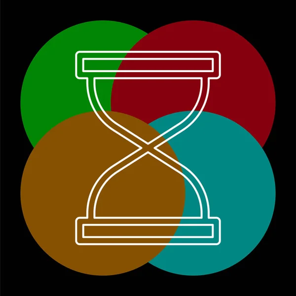 Icono de reloj de arena, reloj de arena — Vector de stock