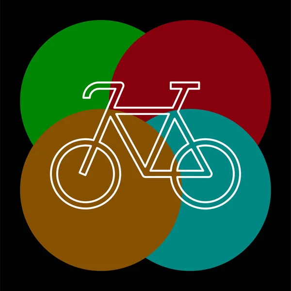 Εικονίδιο ποδηλάτου-διάνυσμα μοτοσικλέτα απεικόνιση-Αθλητισμός — Διανυσματικό Αρχείο