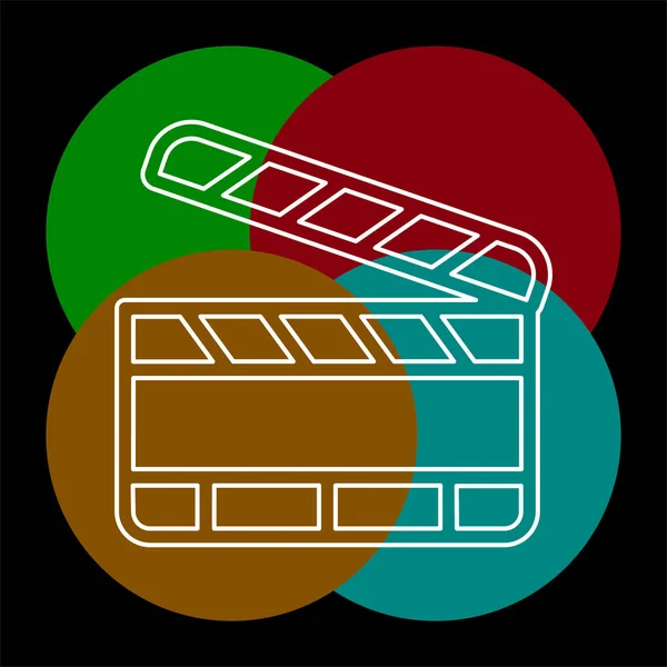 Filmschiefer - Symbol für Vektor-Clip-Play-Taste — Stockvektor