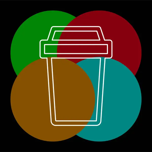 Vecteur tasse en papier jetable, icône de boisson café — Image vectorielle