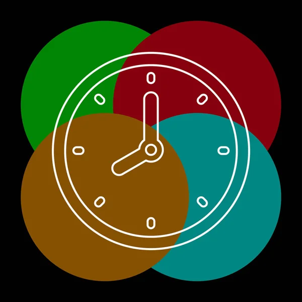 Icona dell'orologio - illustrazione dell'orologio vettoriale, tempo — Vettoriale Stock