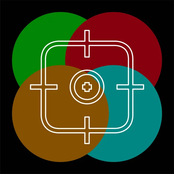 Icône de réticule - objectif de cible vectoriel — Image vectorielle