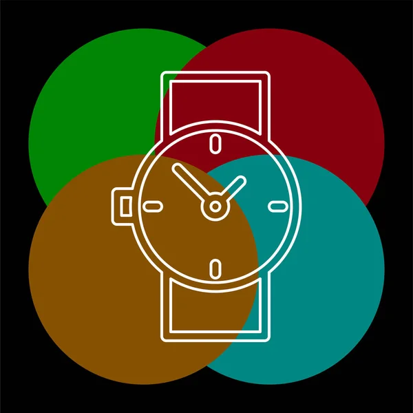 Ícone de relógio de mão, ícone de relógio —  Vetores de Stock