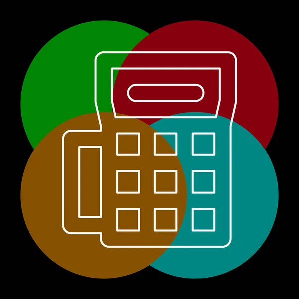 Ícone de máquina de cartão de crédito - terminal de pagamento — Vetor de Stock