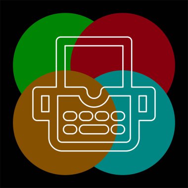 daktilo makinesi simgesi - tip harf makinesi