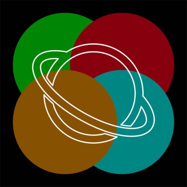 vektör satürn gezegen simgesi