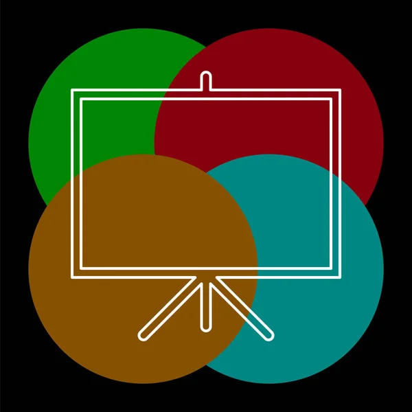 Icône de tableau de présentation vectorielle, icône d'éducation — Image vectorielle