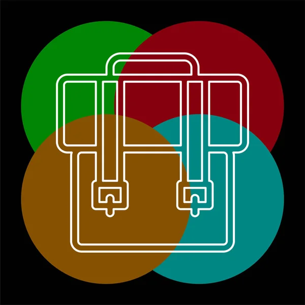 Icono de la mochila - símbolo de la escuela vectorial - icono de viaje — Vector de stock