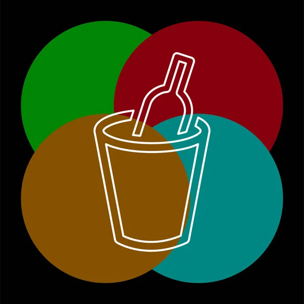 Vecteur vin seau illustration, boire de l'alcool — Image vectorielle