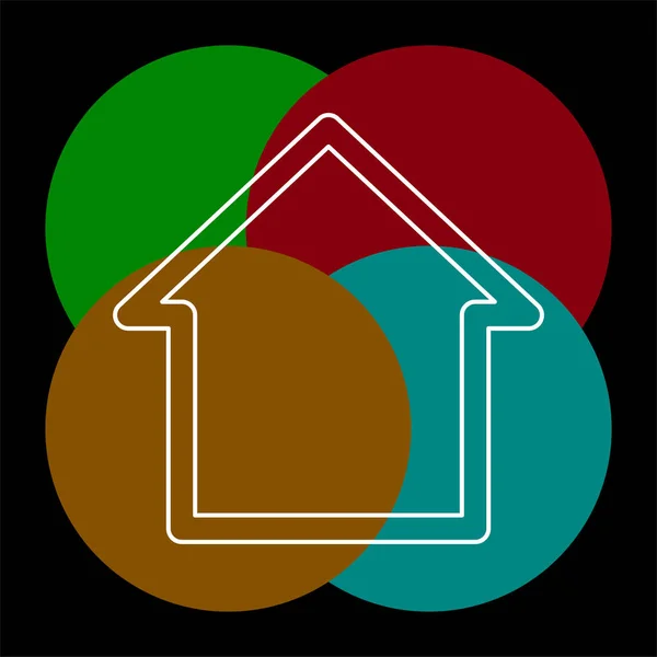 Icono de casa, vector de bienes raíces casa — Vector de stock