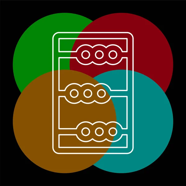 Vector abacus ilustración. educación — Vector de stock