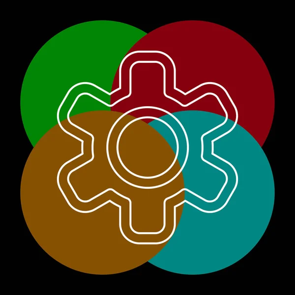 Icono del engranaje. Ilustración del elemento logo . — Vector de stock