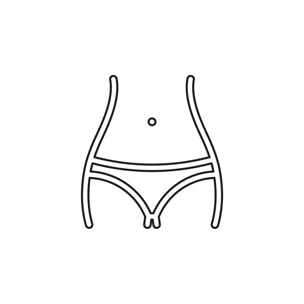 Mulheres ícone do vetor da cintura — Vetor de Stock