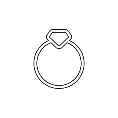 Elmas halka vektör simgesi