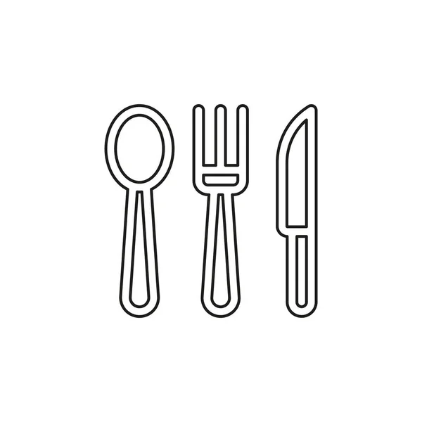 Knife, Fork and Spoon vector icon — Stock Vector