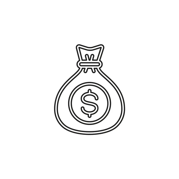 Money bag vector icon — Stock Vector