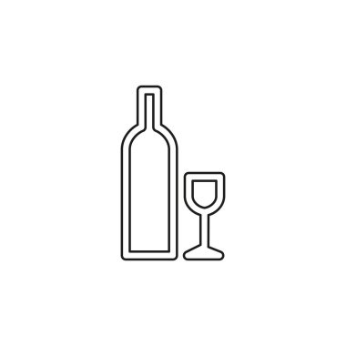 Şişe ve bardak bira simgesi.