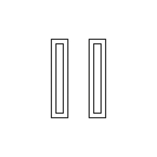 Icono de botón de pausa vectorial - símbolo de medios — Archivo Imágenes Vectoriales