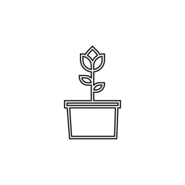 Çiçek simgesi. Gül işareti - Çiçek Bahçe