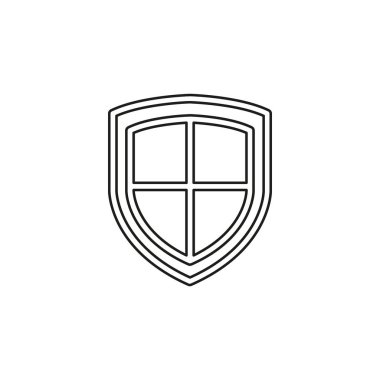 Güvenlik kalkanı vektör simgesi